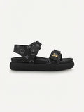 Sandalia Estampada LV negra