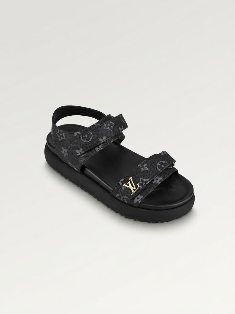 Sandalia Estampada LV negra